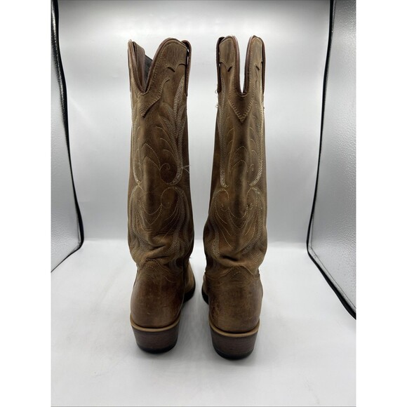 Nocona Ladies Western Boot Tan Westlin Calf Foot And Narrow Snip Toe Size 7 - Picture 4 of 13